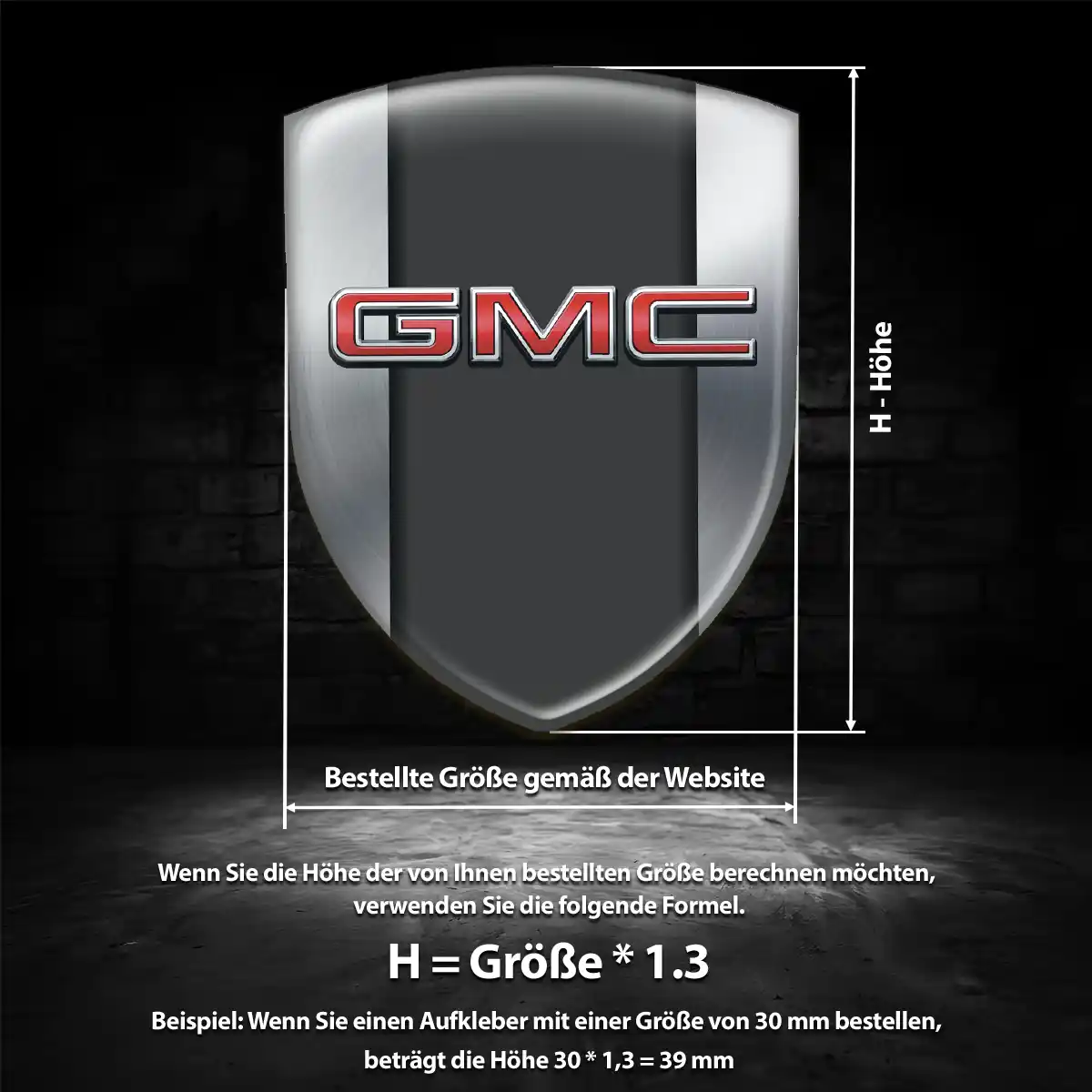 GMC Aufkleber Tuningfahrzeug