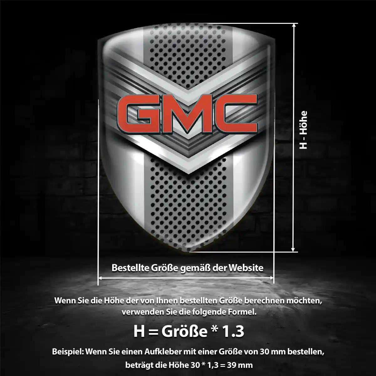 GMC Aufkleber Wappen Auto Edles Design