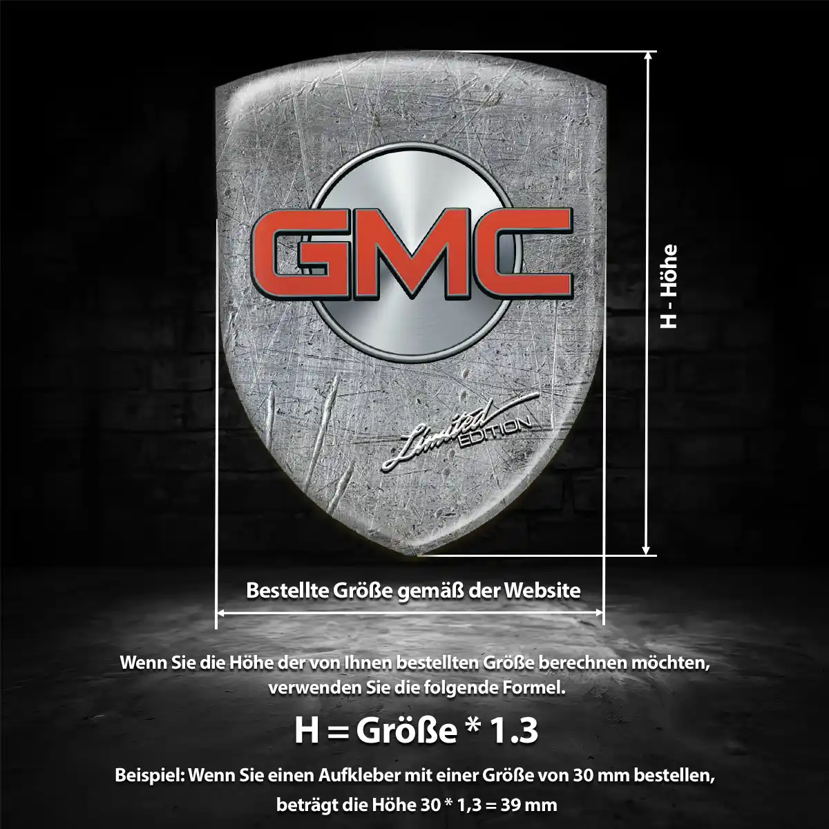 GMC Aufkleber Wappen Auto Exterieurdesign