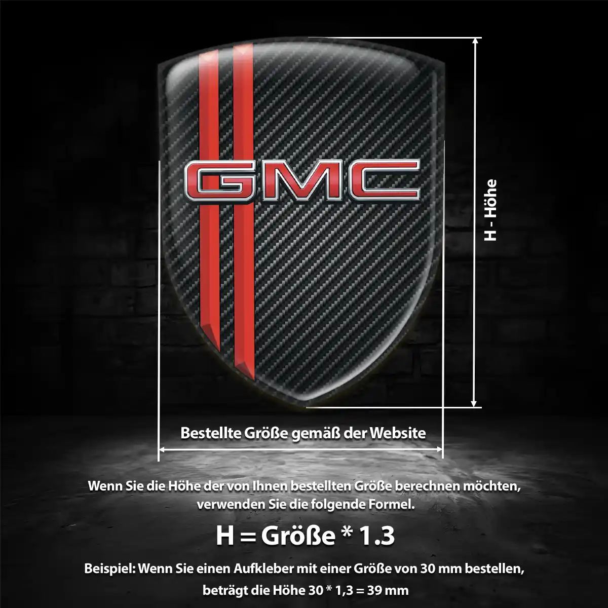 GMC Aufkleber Wappen Auto Hochwertiges Harz