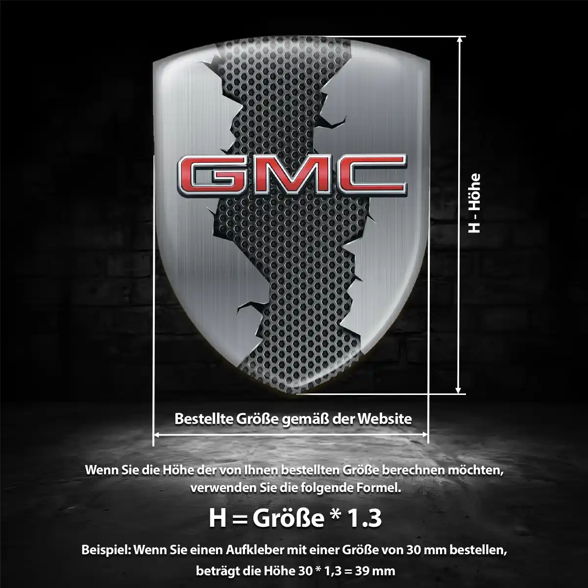 GMC Aufkleber Wappen Auto Hohe Qualität