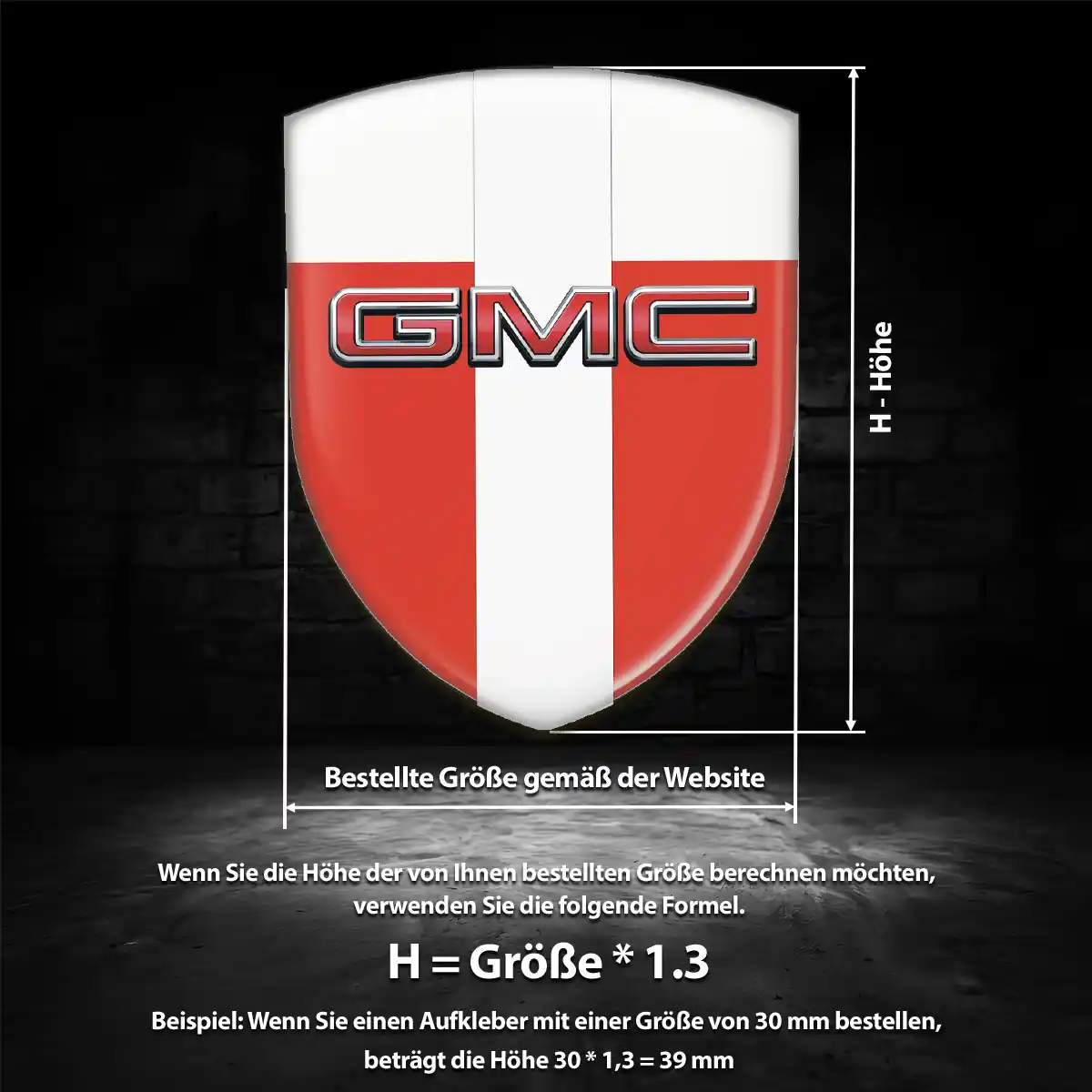 GMC Aufkleber Wappen Auto Interieurdesign