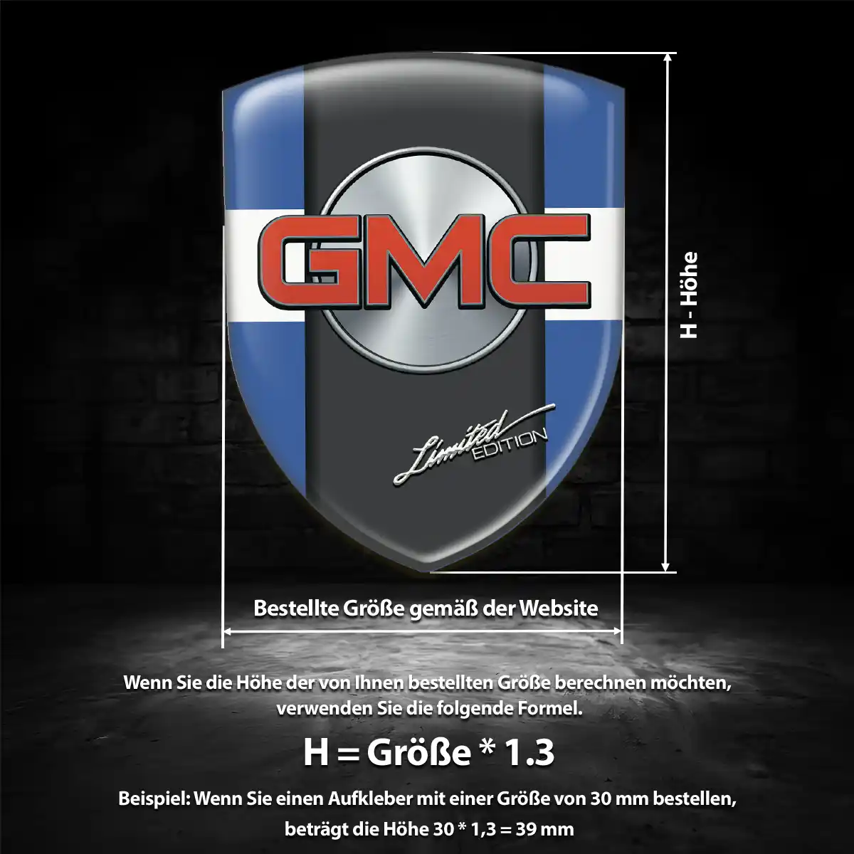 GMC Aufkleber Wappen Auto Markenedition
