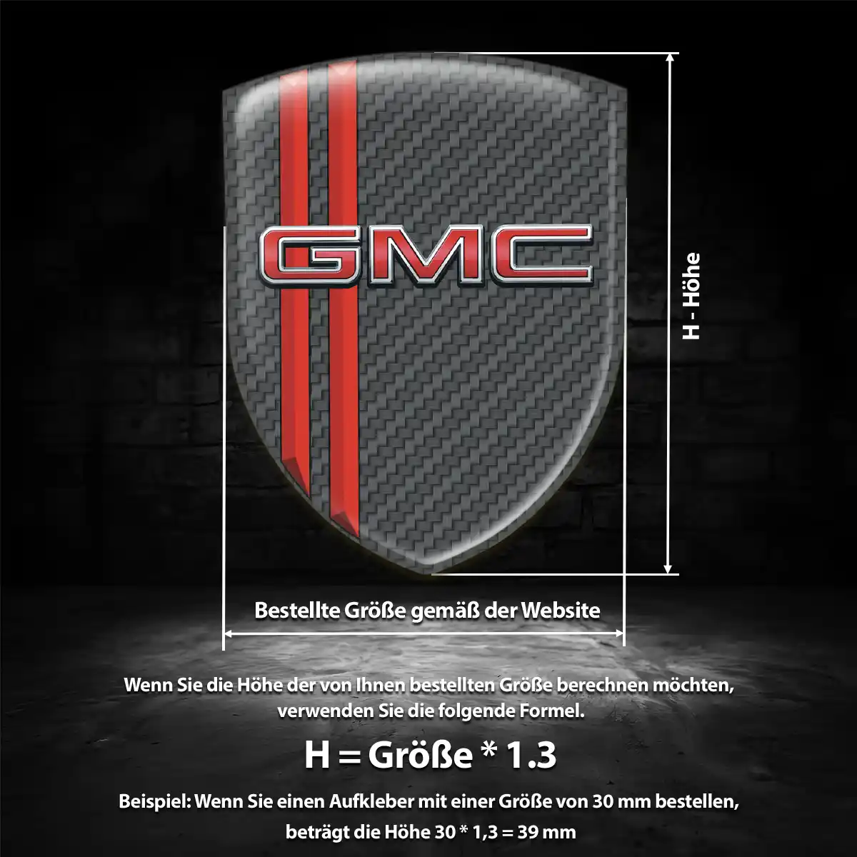 GMC Aufkleber Wappen Emblem Auto Luxus-Edition