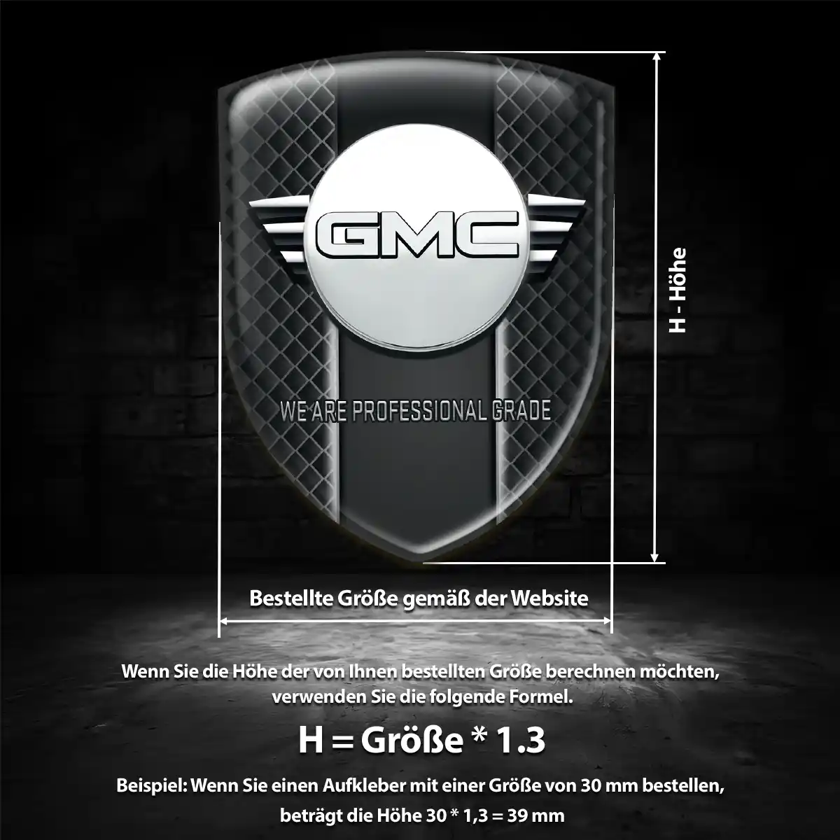 GMC Aufkleber Wappen Emblem Auto Markenedition