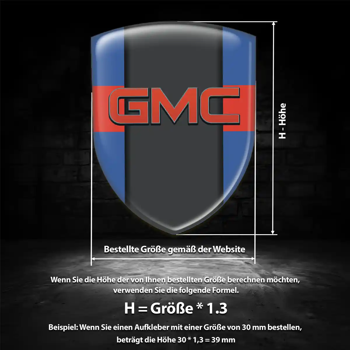 GMC Aufkleber Wappen Emblem Auto Tuningfahrzeug