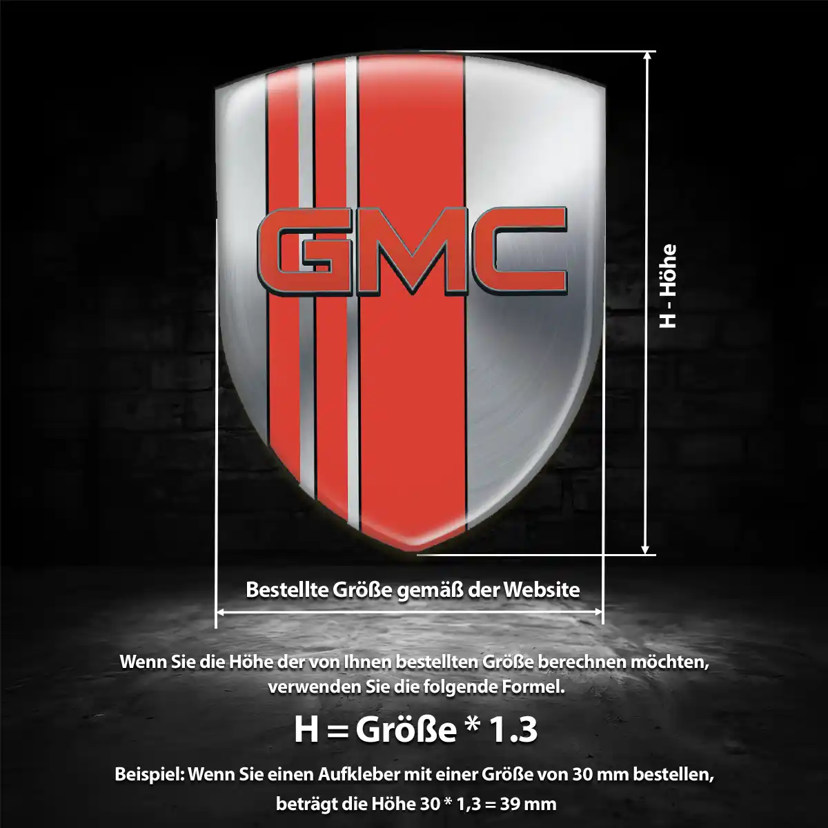 GMC Aufkleber Wappen Emblem Elegantes Design