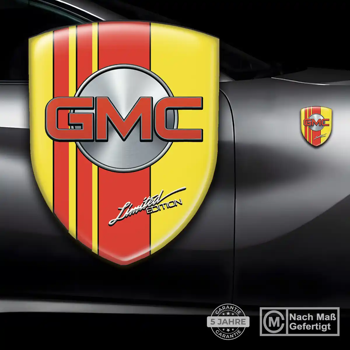 GMC Aufkleber Wappen Emblem Hochwertiges Harz