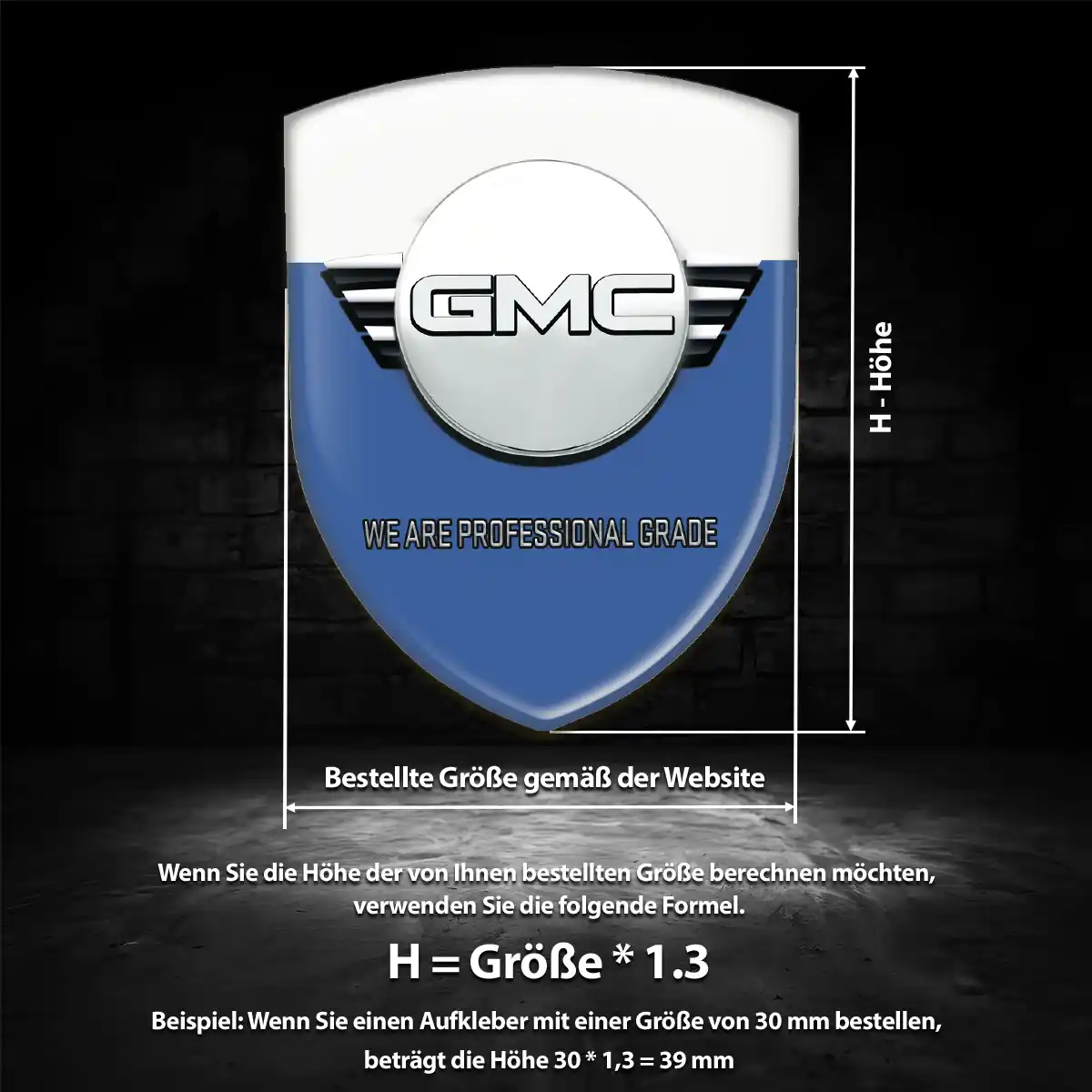 GMC Aufkleber Wappen Emblem Tuningfahrzeug