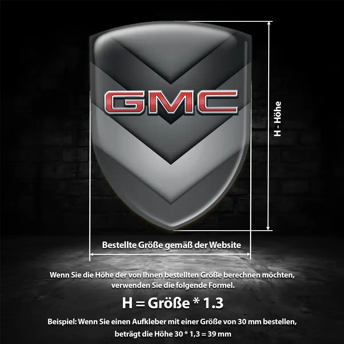 GMC Aufkleber Wappen Exterieurdesign