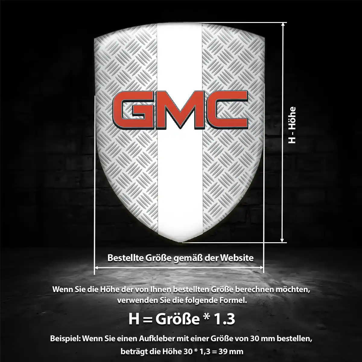 GMC Aufkleber Wappen Hohe Qualität