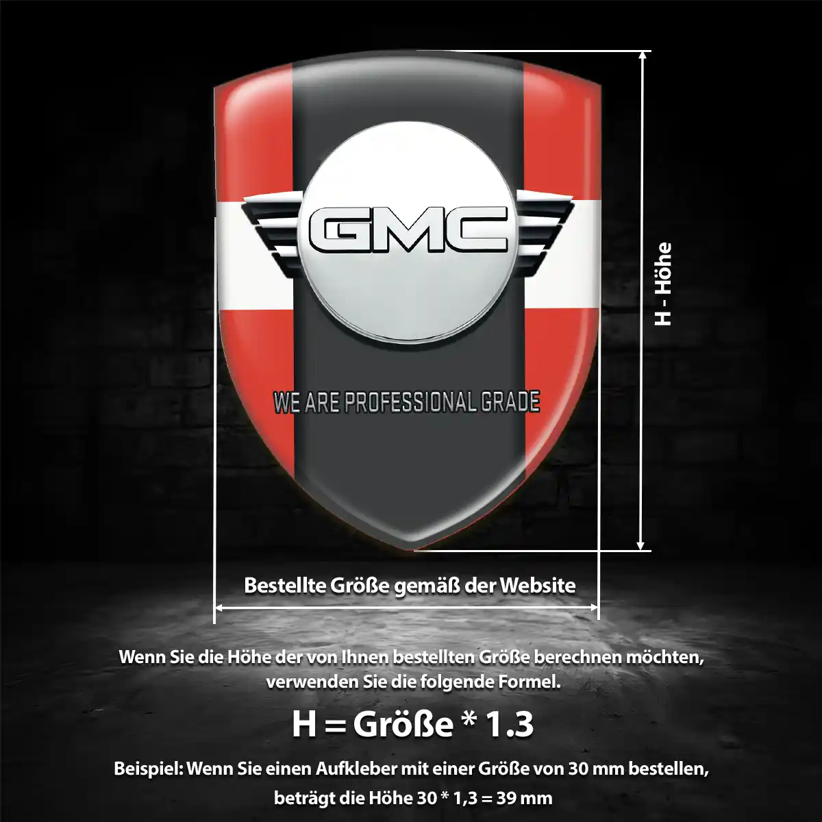 GMC Aufkleber Wappen Limitierte Auflage