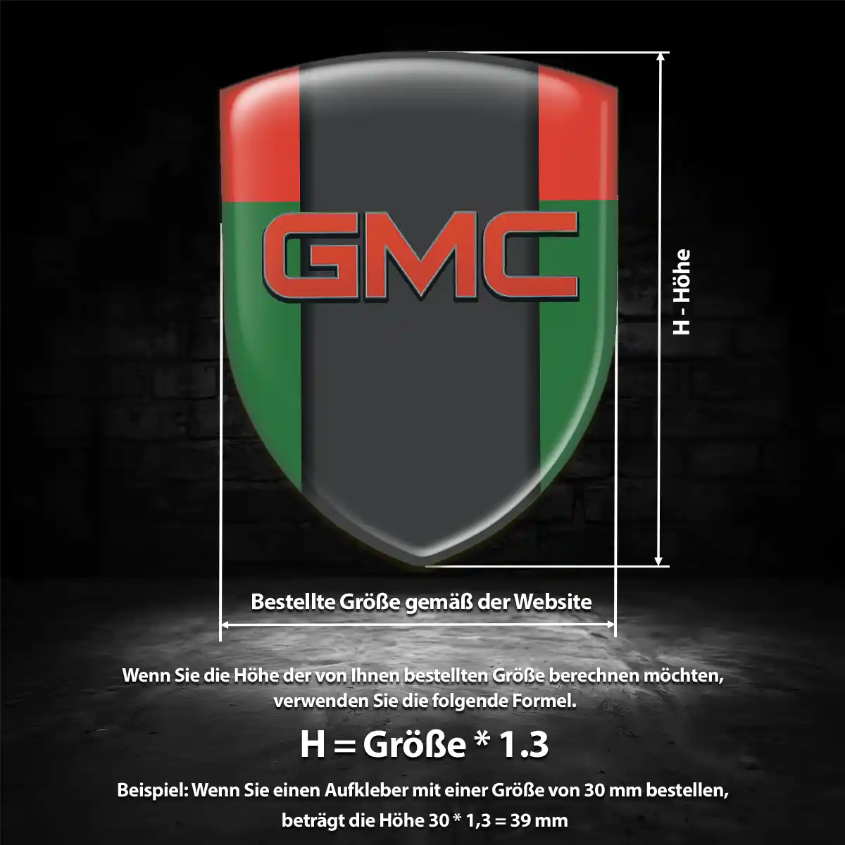 GMC Aufkleber Wappen Premium-Edition