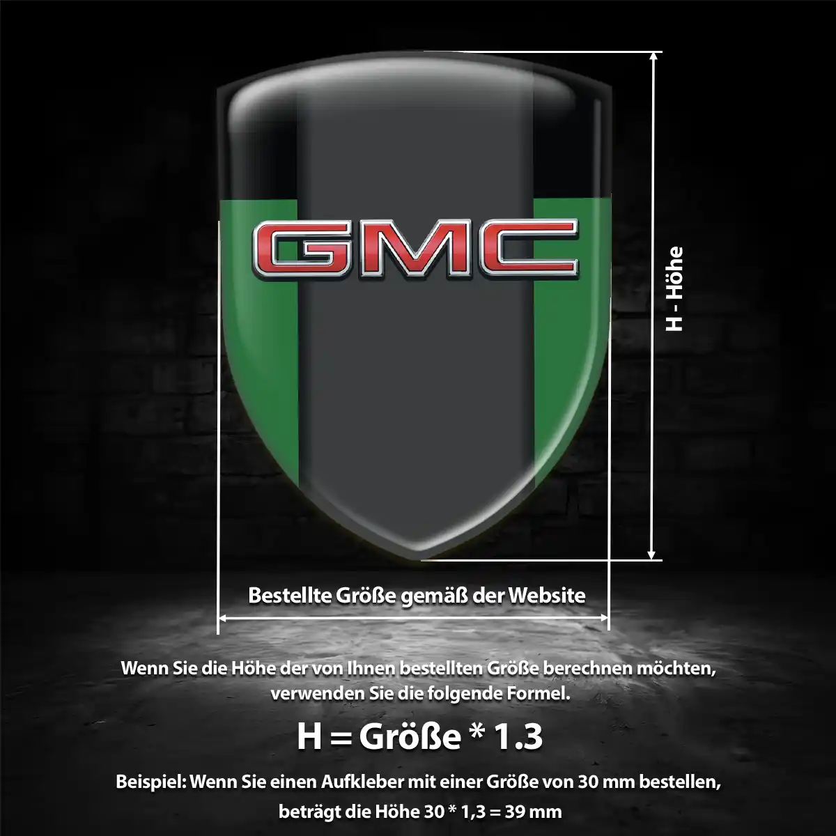 GMC Aufkleber Wappen Premiumqualität