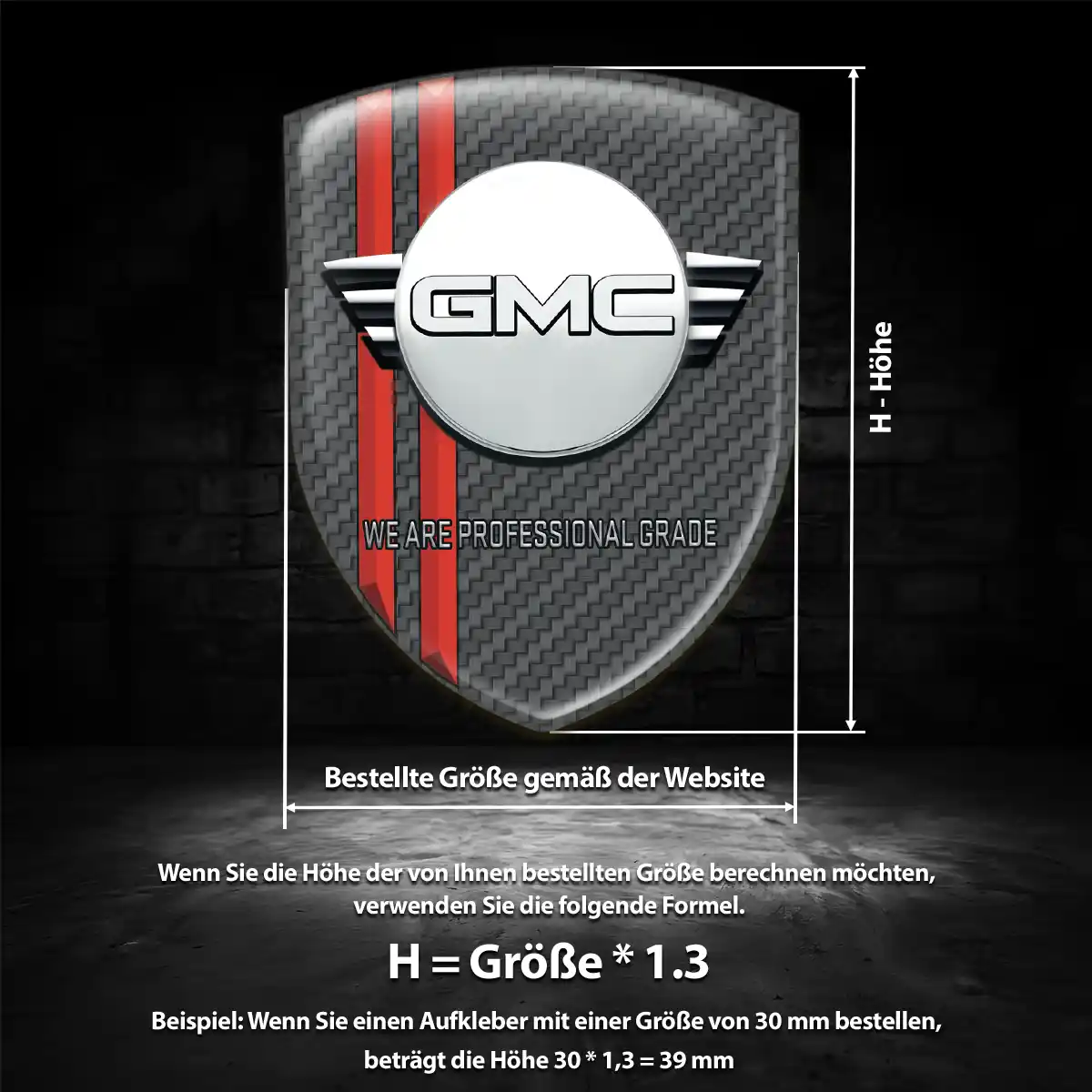 GMC Emblem Aufkleber Auto Limitierte Auflage