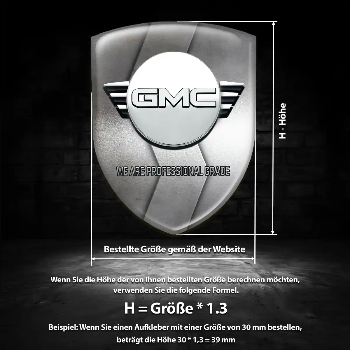 GMC Emblem Aufkleber Auto Premium-Edition