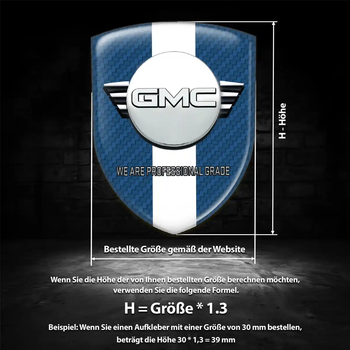 GMC Emblem Aufkleber Auto Premiumqualität
