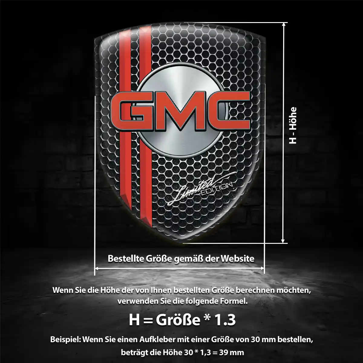 GMC Emblem Aufkleber Exterieurdesign