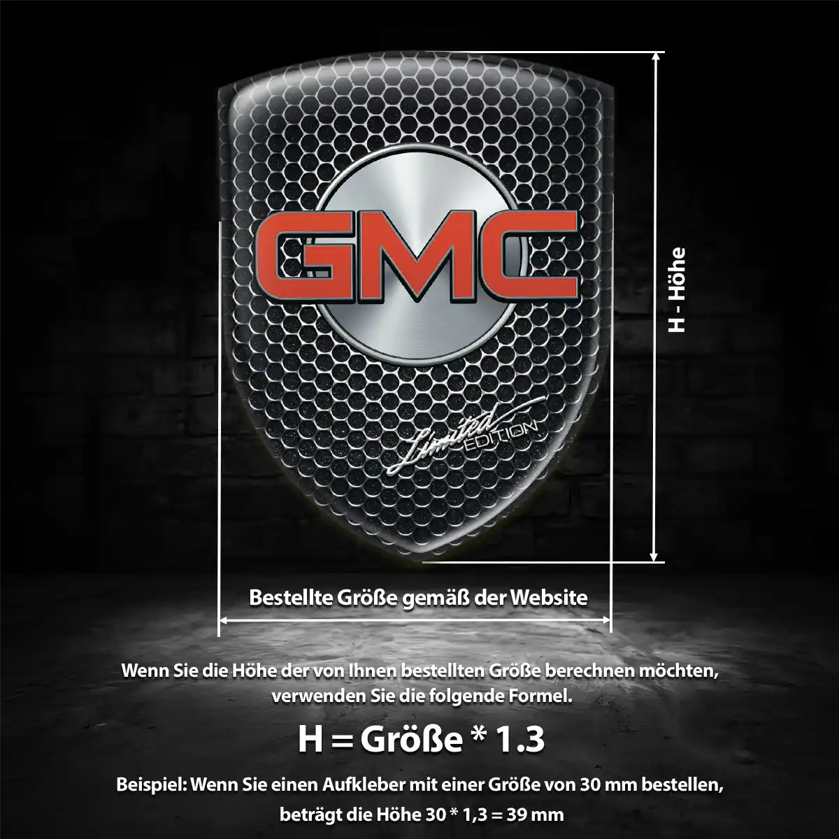 GMC Emblem Aufkleber Limitierte Auflage