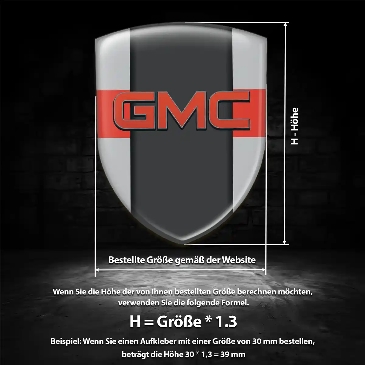 GMC Emblem Aufkleber Markenedition