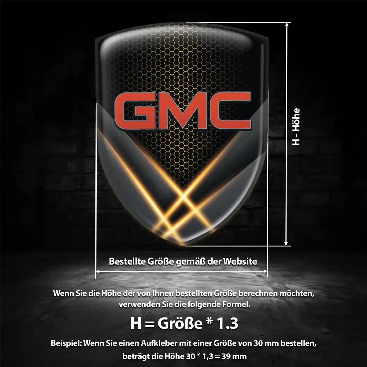 GMC Emblem Aufkleber Wappen Auto Elegantes Design