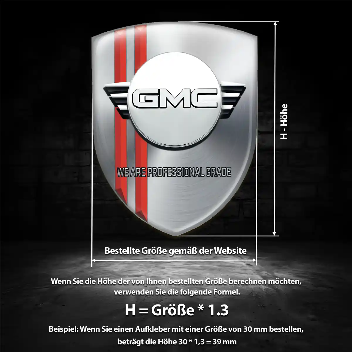 GMC Emblem Aufkleber Wappen Auto Exterieurdesign