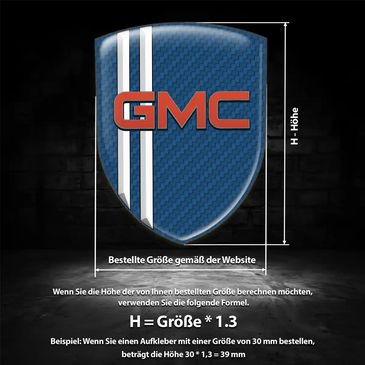 GMC Emblem Aufkleber Wappen Auto Hohe Qualität