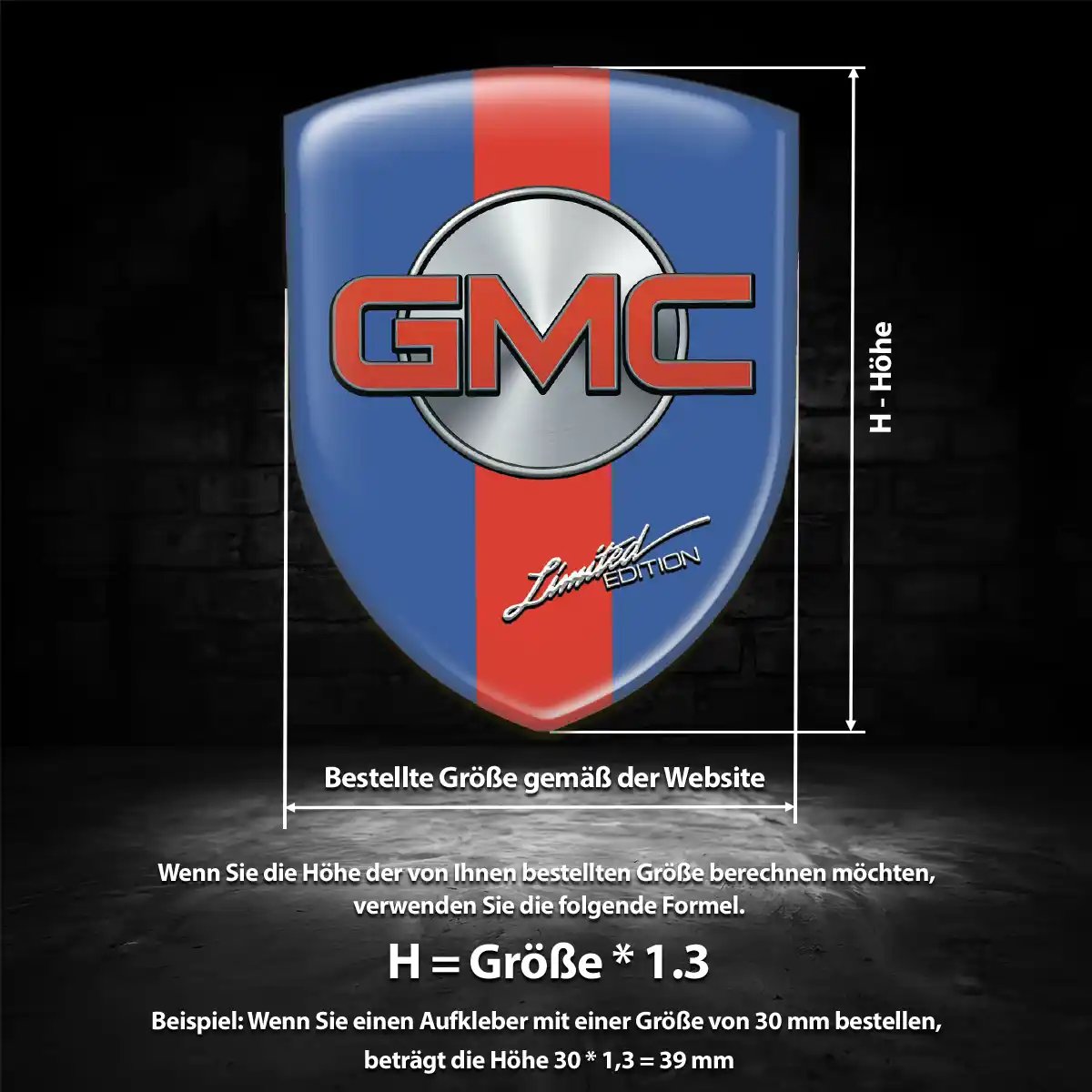 GMC Emblem Aufkleber Wappen Auto Interieurdesign