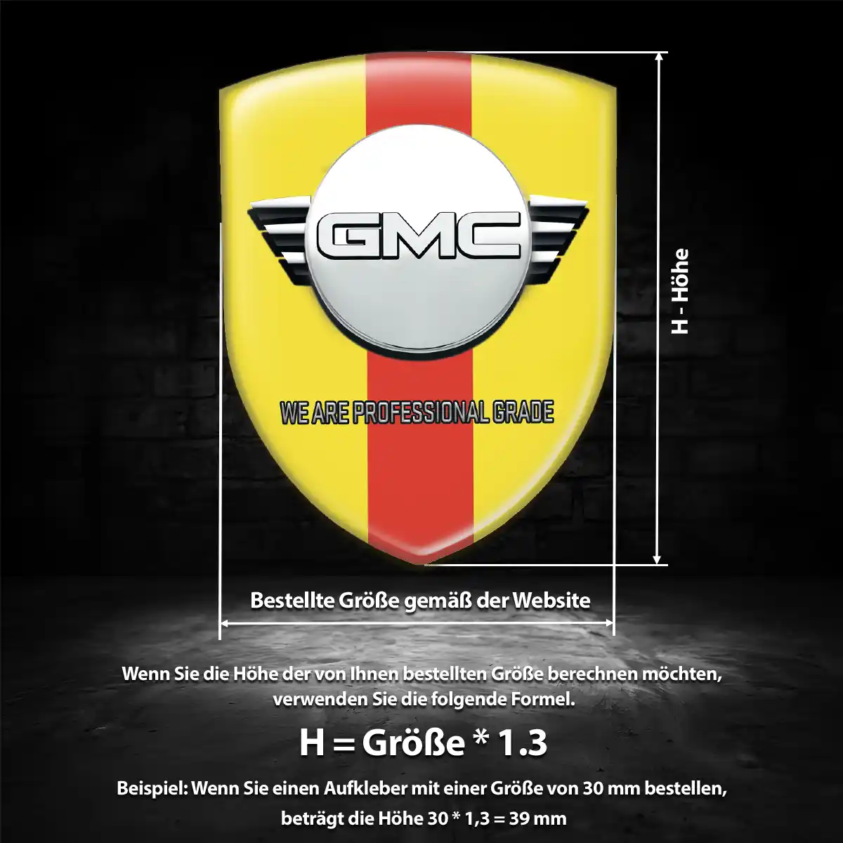 GMC Emblem Aufkleber Wappen Auto Limitierte Auflage