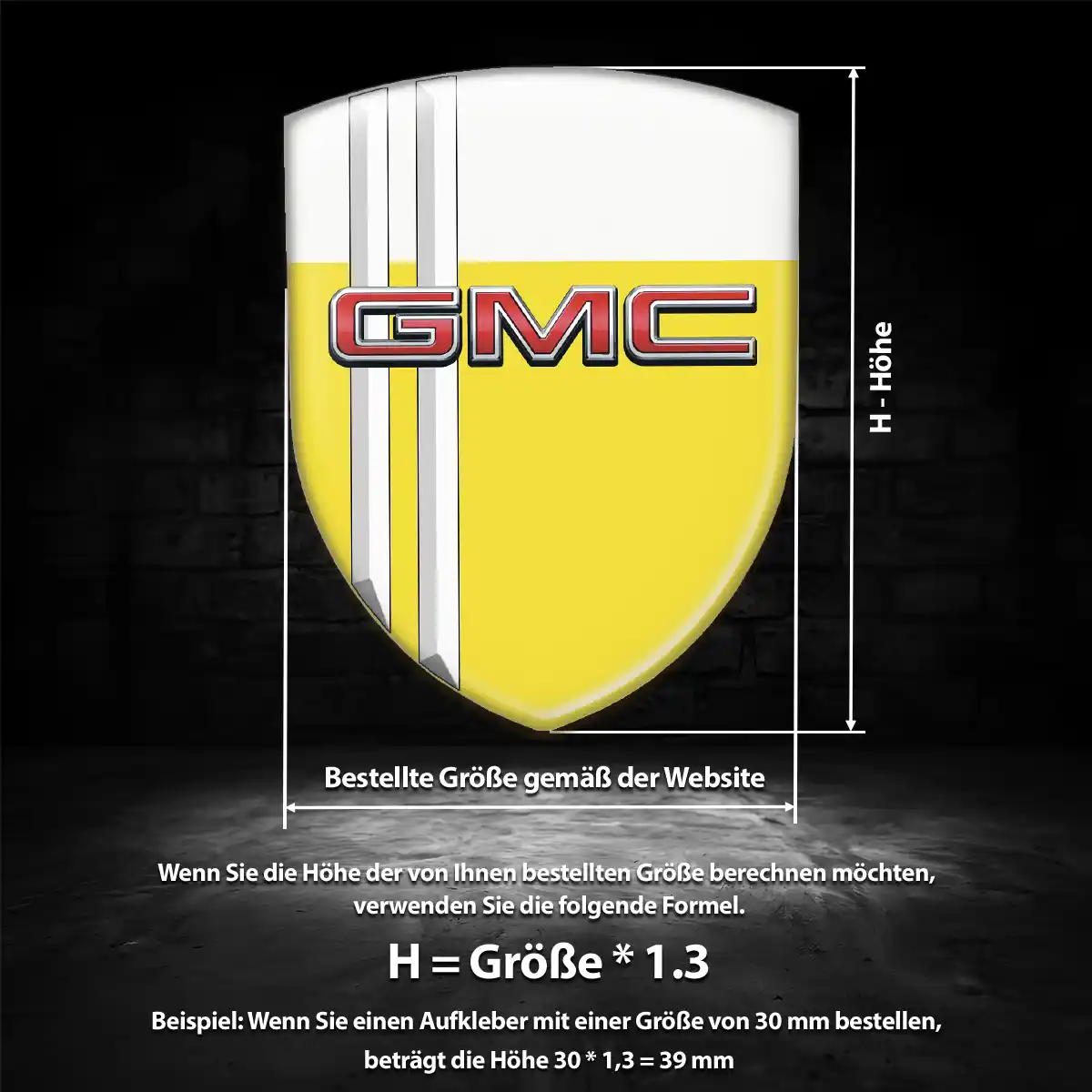 GMC Emblem Aufkleber Wappen Auto Luxus-Edition