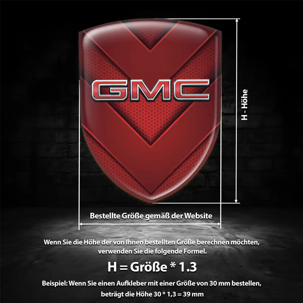 GMC Emblem Aufkleber Wappen Auto Premiumqualität