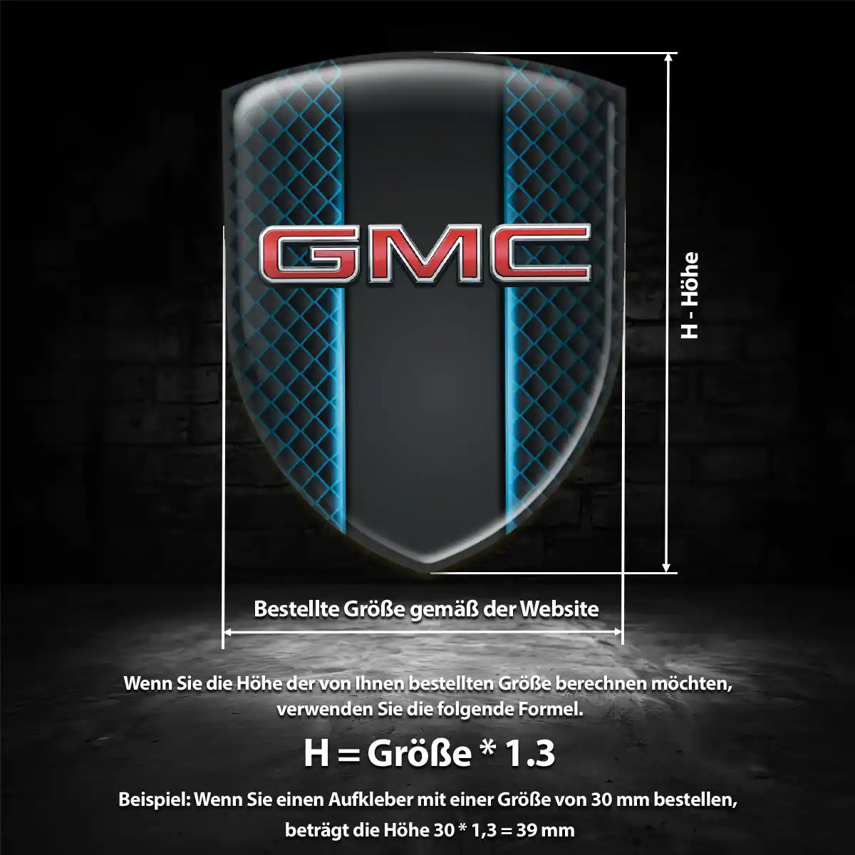 GMC Emblem Aufkleber Wappen Auto Stilvolles Design