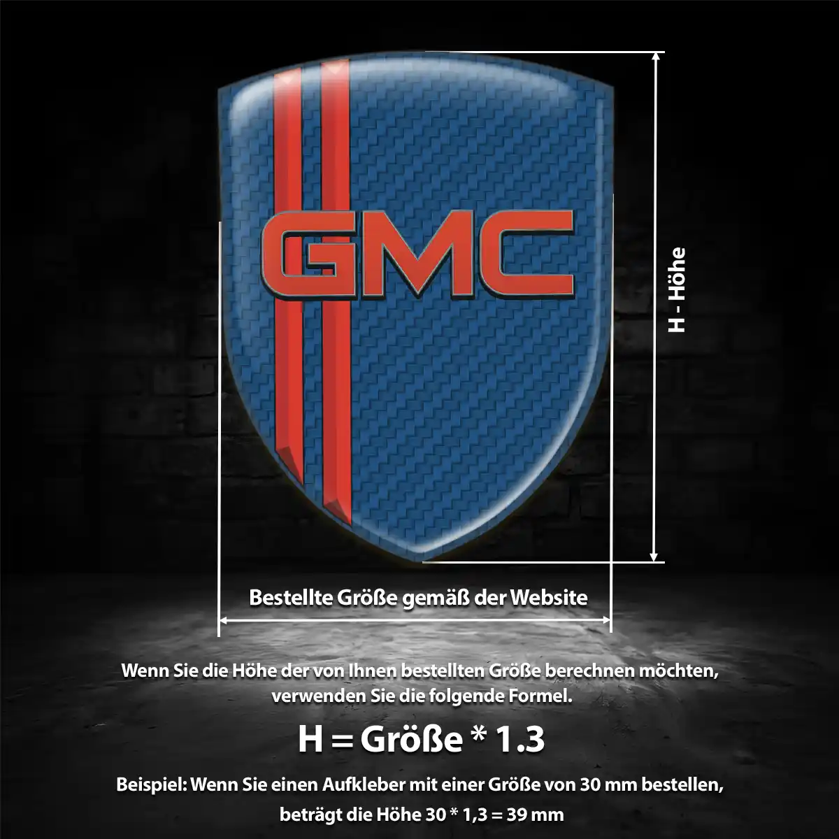 GMC Emblem Aufkleber Wappen Auto Tuningfahrzeug