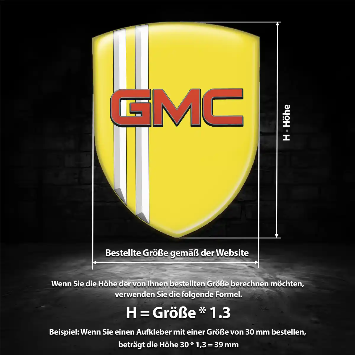 GMC Emblem Aufkleber Wappen Edles Design