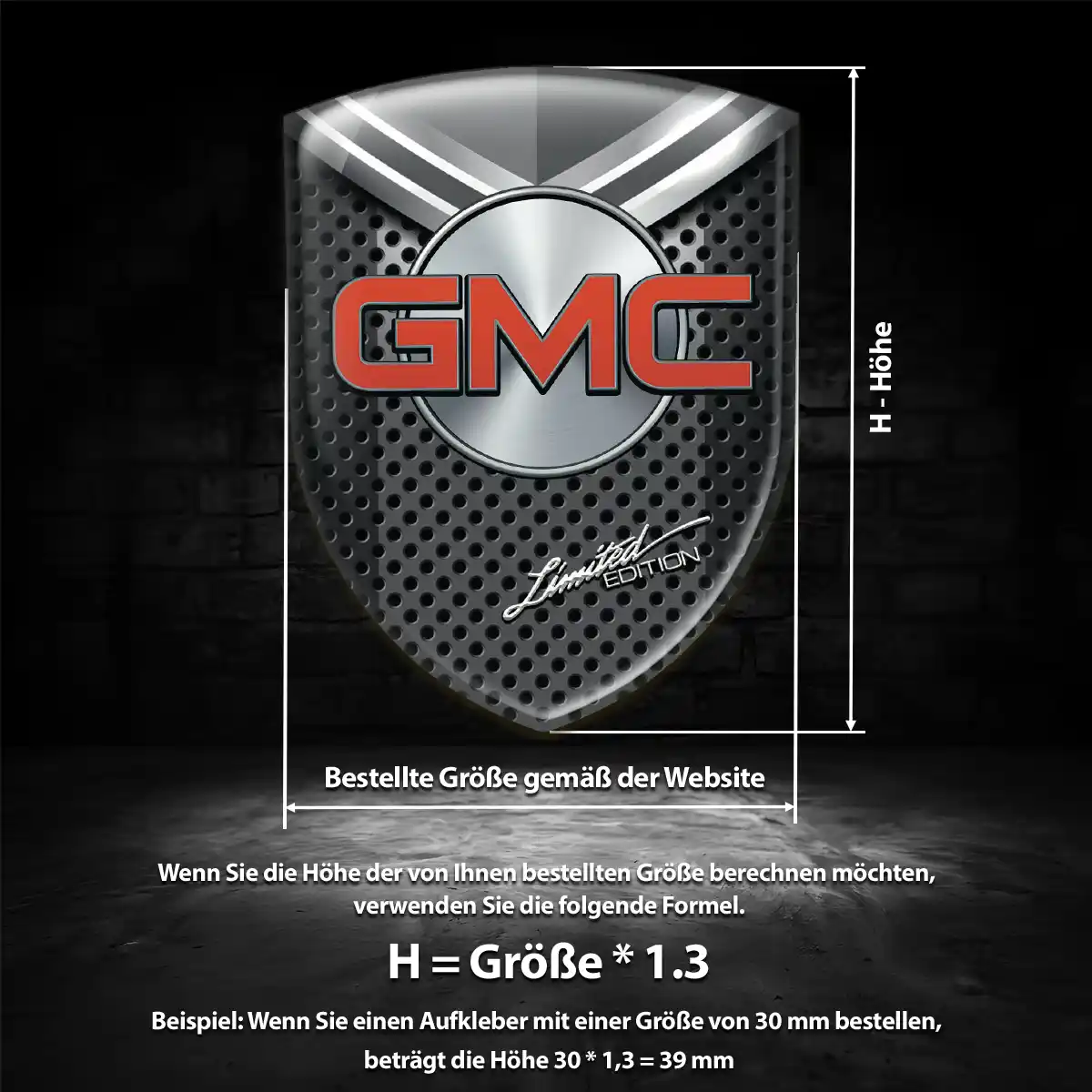GMC Emblem Aufkleber Wappen Elegantes Design