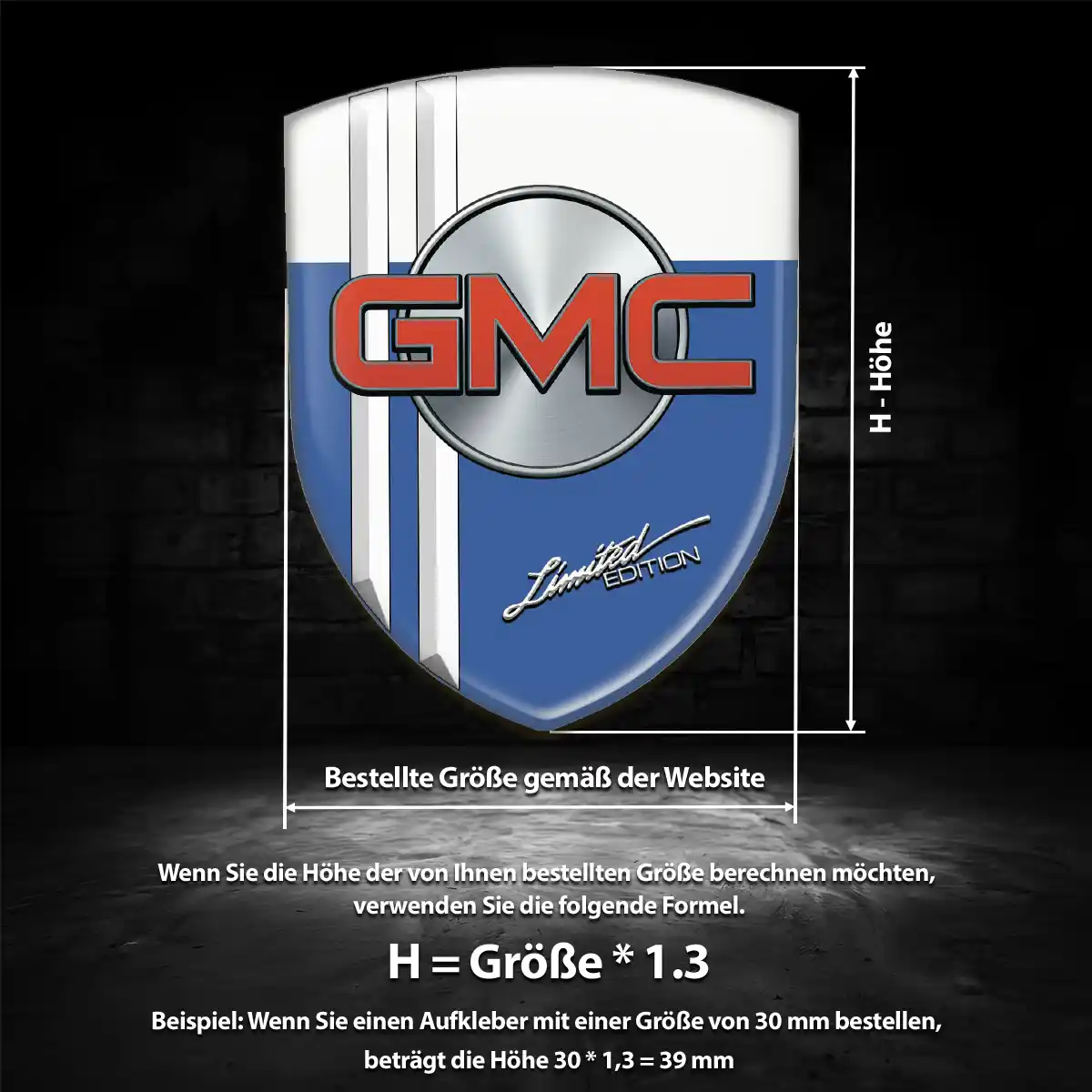 GMC Emblem Aufkleber Wappen Exterieurdesign
