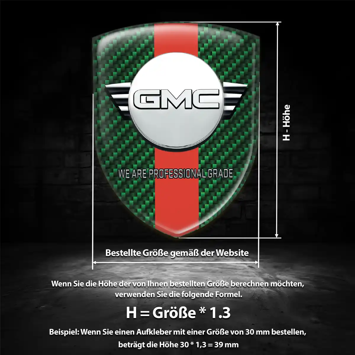 GMC Emblem Aufkleber Wappen Luxus-Edition