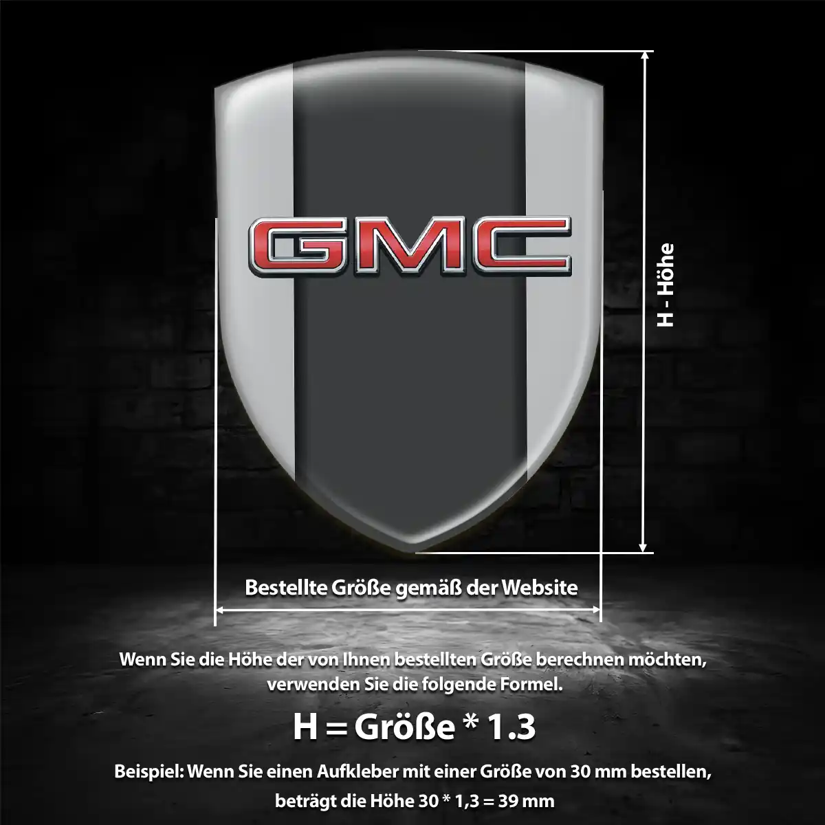 GMC Emblem Aufkleber Wappen Markenedition