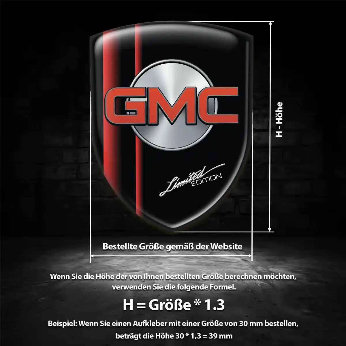 GMC Emblem Aufkleber Wappen Premium-Edition