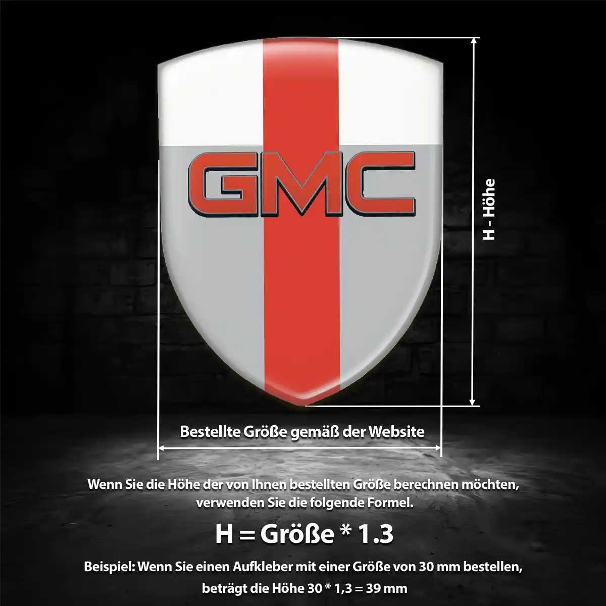 GMC Emblem Aufkleber Wappen Premiumqualität
