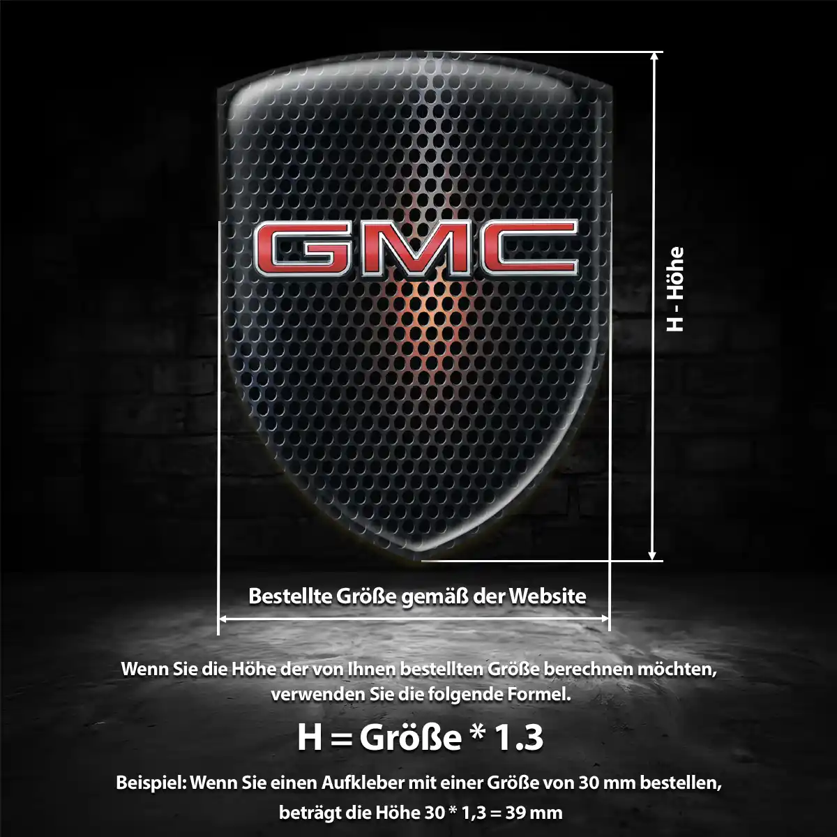 GMC Emblem Aufkleber Wappen Stilvolles Design