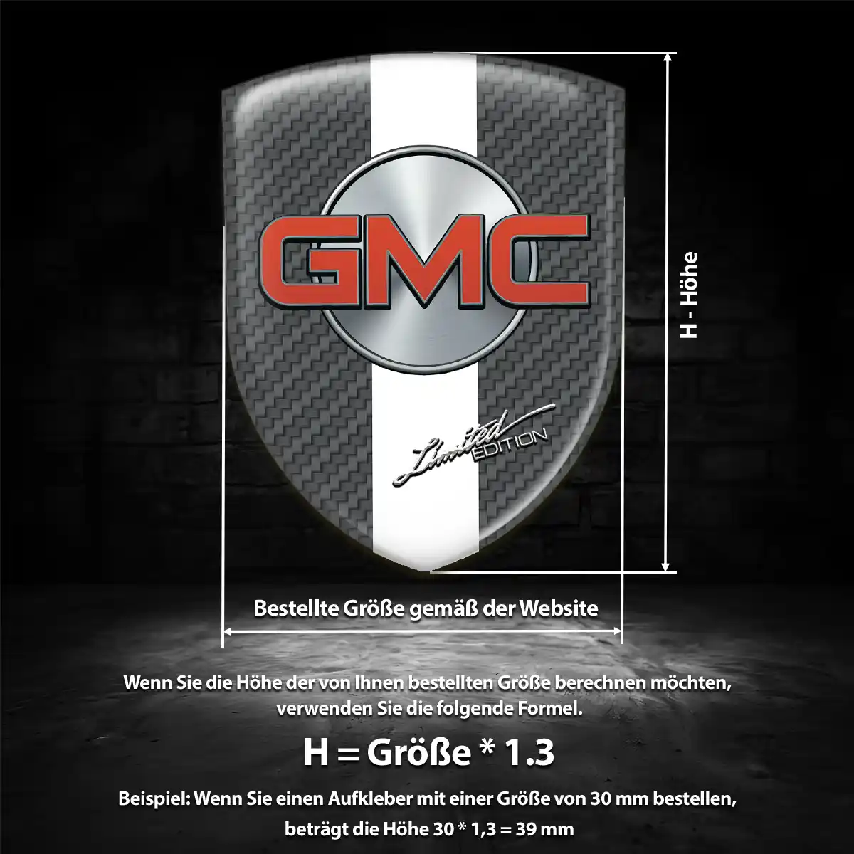 GMC Emblem Aufkleber Wappen Tuningfahrzeug