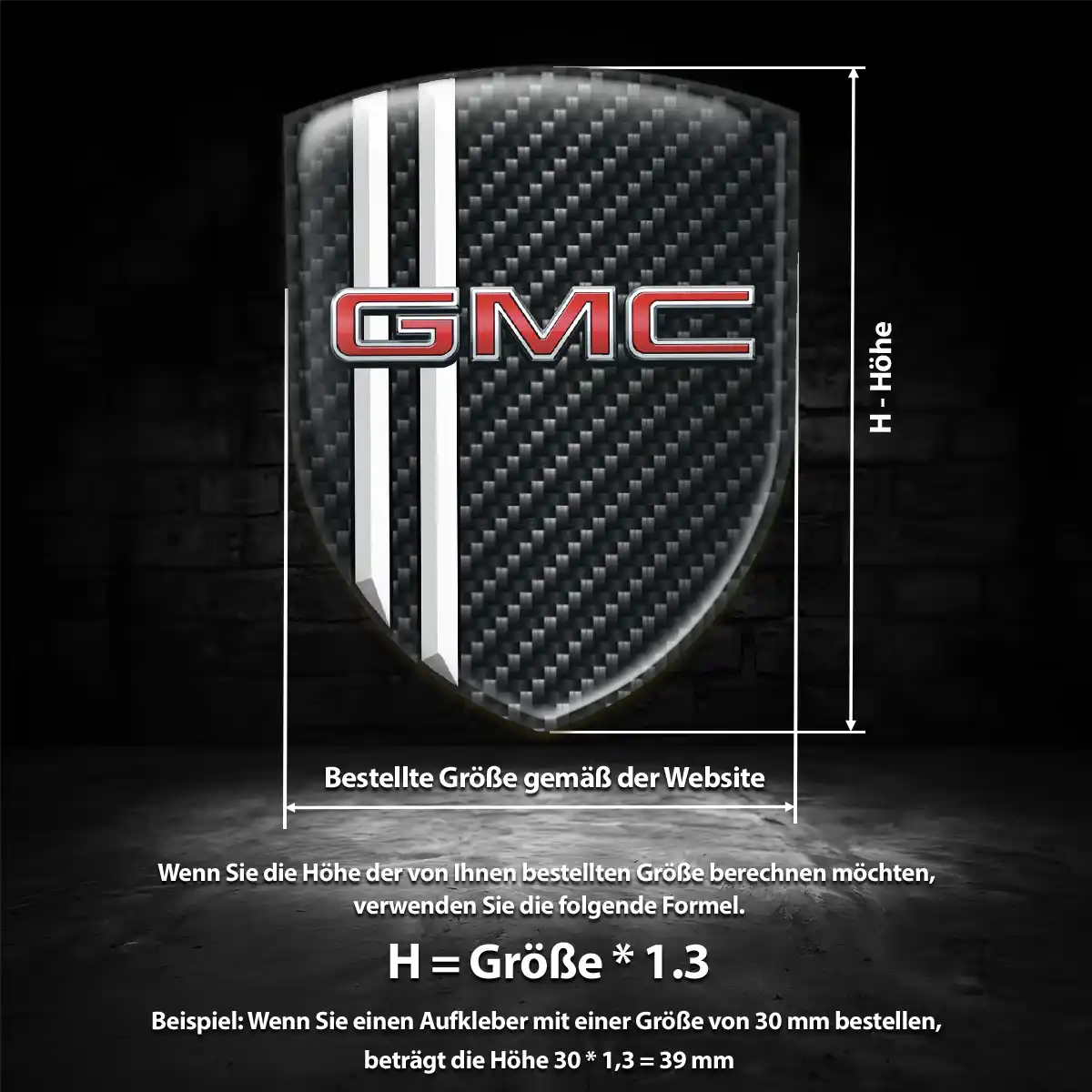 GMC Emblem Wappen Aufkleber Auto Exterieurdesign
