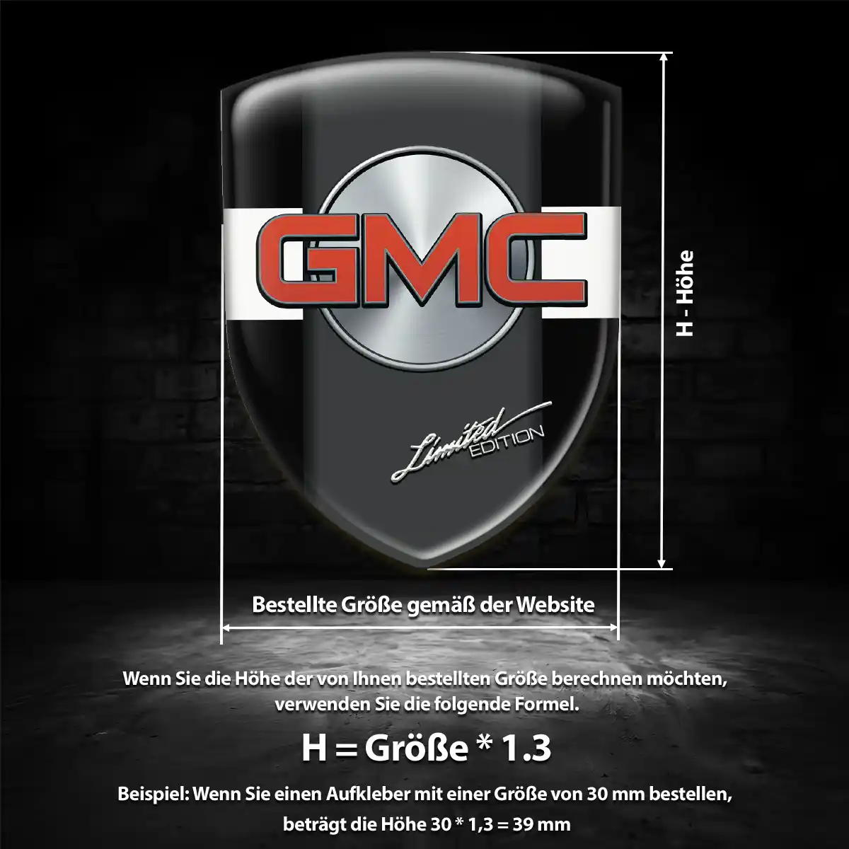 GMC Emblem Wappen Aufkleber Auto Hohe Qualität