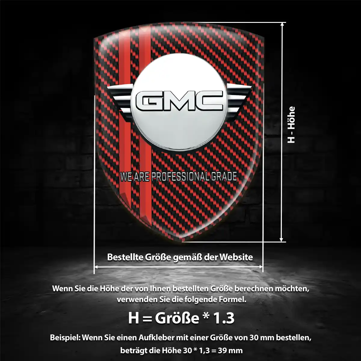 GMC Emblem Wappen Aufkleber Auto Interieurdesign
