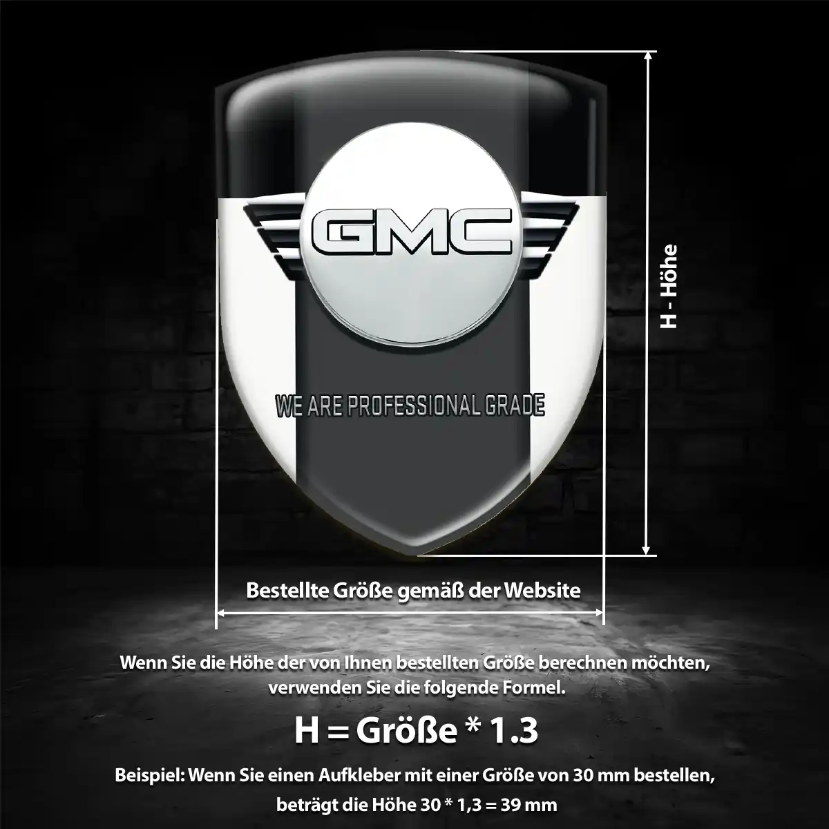 GMC Emblem Wappen Aufkleber Auto Limitierte Auflage