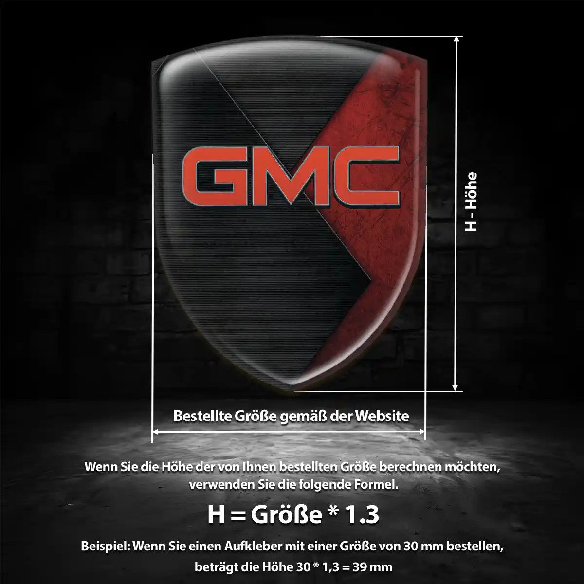 GMC Emblem Wappen Aufkleber Auto Tuningfahrzeug