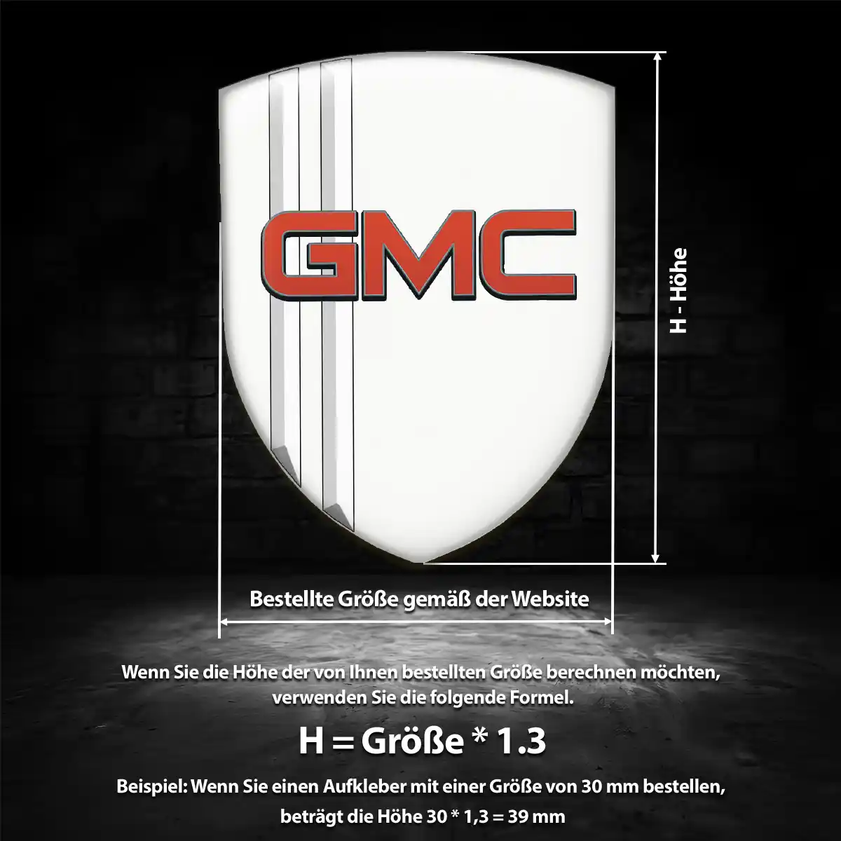 GMC Emblem Wappen Aufkleber Elegantes Design