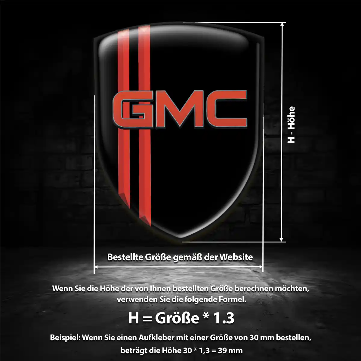 GMC Emblem Wappen Aufkleber Exterieurdesign