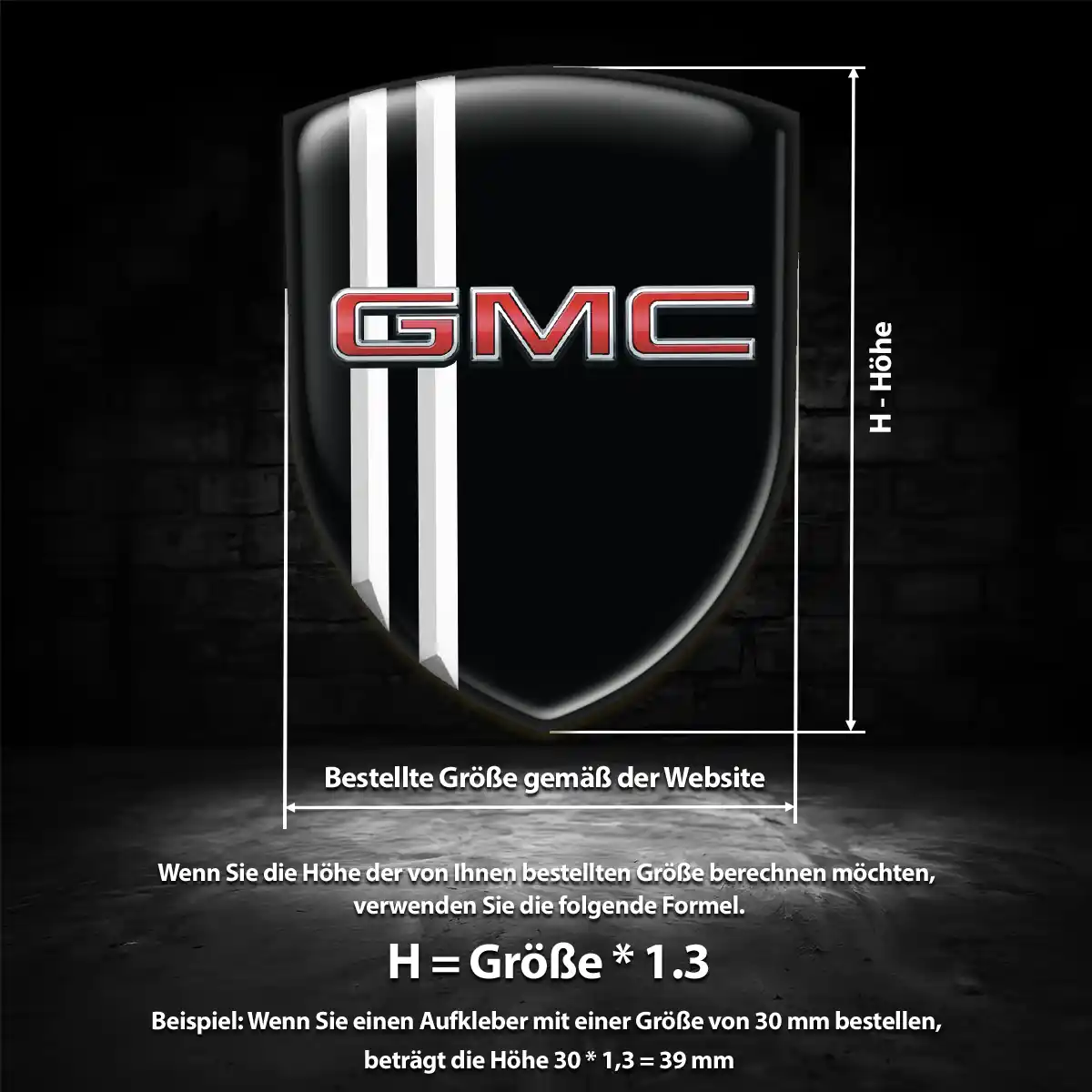 GMC Emblem Wappen Aufkleber Hohe Qualität